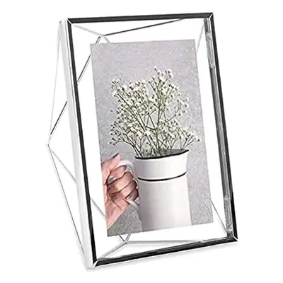 Umbra Prisma Picture Frame x Photo Display for Desk or Wall Chro