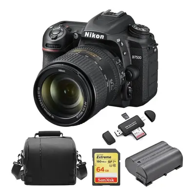 NIKON D7500+AF-S 18-300MM ED VR DX+64GB card+Bag+EN-EL15A+Card Reader