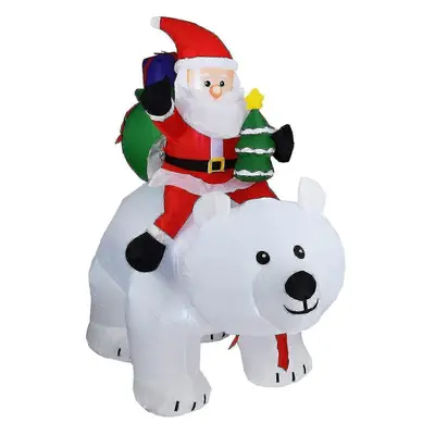 Inflatable Santa Claus, Fleece Bear Decoration Outdoor Indoor Inflatable Christmas Inflatable Ch