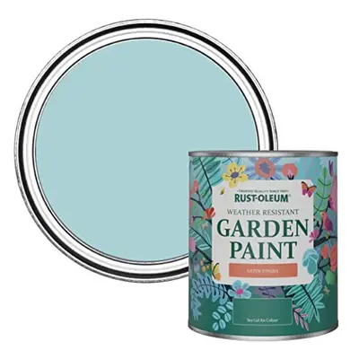 Blue Mould-Resistant Garden Paint In Satin Finish - Little Cyclades 750ml Fence Paint, Shed Pain