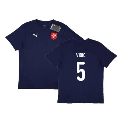 (M) Serbia Training Jersey (Navy) (Vidic 5)