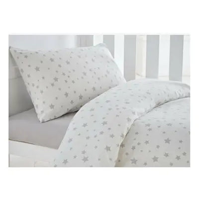 Silentnight Cot Bed Junior Jersey Star Duvet Cover & Pillowcase Set