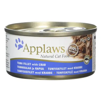 Applaws Cat Food Tin Tuna and Crab, 70g, Pack of