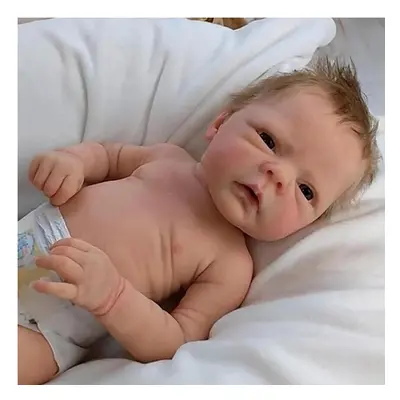 (Boy) inch Newborn Doll Silicone Body Handmade Vinyl Kids Reborn Baby Dolls