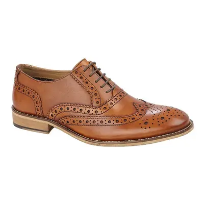 (7 UK) Mens Roamers Brogue Oxford Shoe Tan