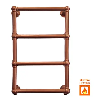 (No Valves) 500x750mm Modern Copper Heated Towel Rail Radiator