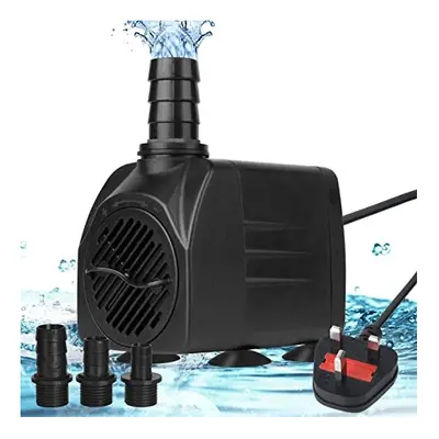 Submersible Water Feature Pumps Small Aquarium Water Pumps Ultra Quiet 1800L/H 25W with Nozzles 