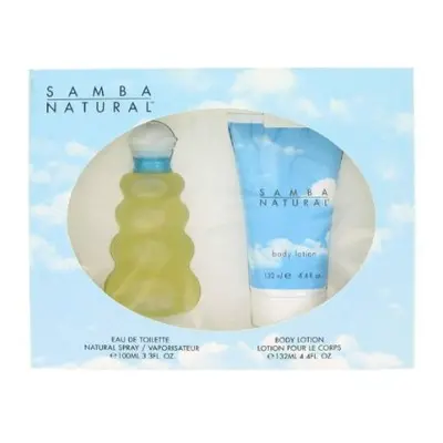 Samba Natural Pcs Set For Women: 3.3 Edt Sp + 4.4 Oz Body Lotion