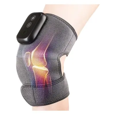 Heated Knee Massager Knee Brace Wrap , Vibration Knee Heating Pads Shoulder Support, Adjustable 