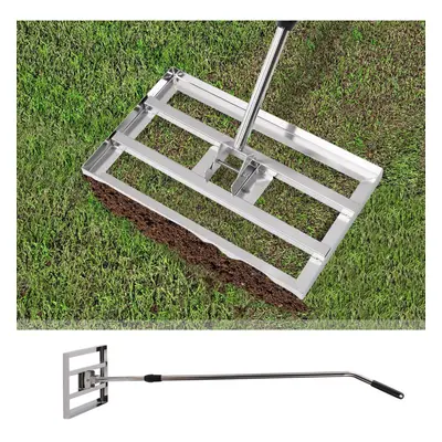 (40 x 25cm, Silver) YODOLLA Lawn Leveling Rake Level Lawn Tool