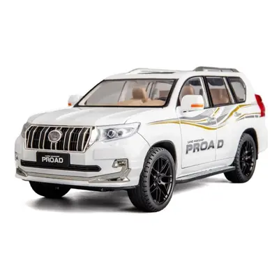 (white, 1:18-Size: 27x10.5x10cm) 1/18 Scale Toyota Prado Die-cast Model Car, Alloy Metal Pull Ba