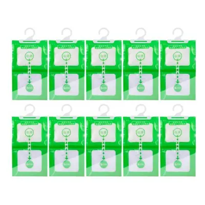 (100g) 10pcs Dehumidification Bag Hanging Moisture Absorbers Desiccant Calcium Chloride Moisture