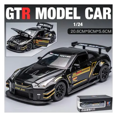 (black, 1:24-Size: 20.6x9x5.6cm) 1:24 Nissan Skyline Ares Gtr R35 Diecasts & Toy Vehicles Metal 