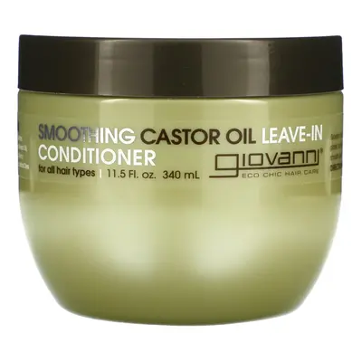 Giovanni, Smoothing Castor Oil Leave-In Conditioner, For All Hair Types, 11.5 fl oz (340 ml)