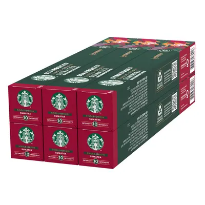 STARBUCKS Single-Origin Sumatra by Nespresso, Dark Roast, Coffee Capsules x (60 Capsules)