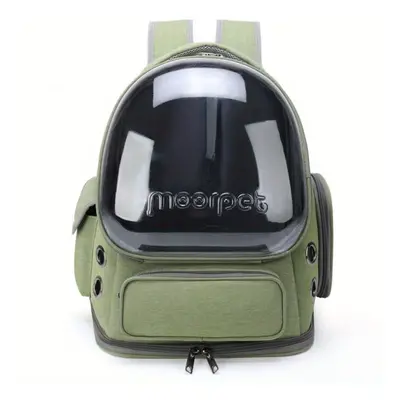 (army green) Cat Bubble Backpack â Breathable, Secure Zipper, Large Capacity, Oxford Carrier"