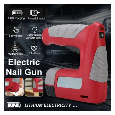 4.2v Electric Nailer Gun Stapler Furniture Staple Gun Usb Rechargeable Lithium Battery For Frame