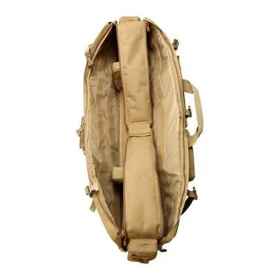 (khaki) Tactical Bag Dual Rifleshoulder Carrying Backpack Outdoor Military Paintball Airsoft Hun