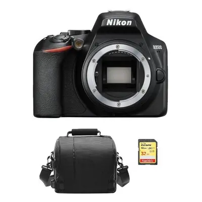 NIKON D3500 Body Black + 32GB SD card + camera Bag