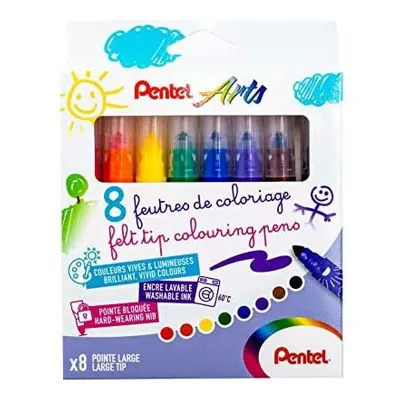 Pentel SCS3E-8 Broad Tip Colouring Pens