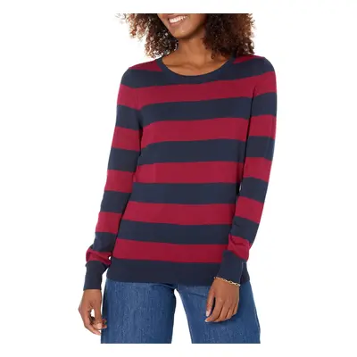 Amazon Essentials Women's Long-Sleeve Lightweight Crewneck Sweater Available in Plus Size Burgun