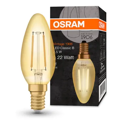 (22W) Osram LED Vintage Filament SES Bulb | Candle