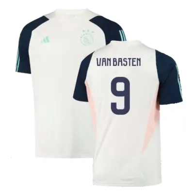 (3XL) Ajax Training Jersey (White) (VAN BASTEN 9)