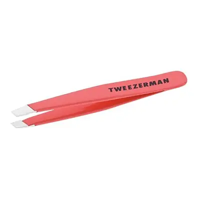 Tweezers Mini Version with Hand-Filled Angled Tip for Eyebrow Plucking, Geranium