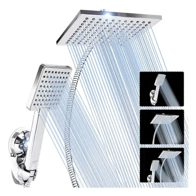 8 Inch Large Angle-adjustable Square Shower Head Electroplating Five Piece Set