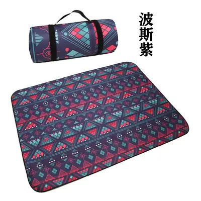 (Purple, 200x200cm) 2Mx2M Outdoor Ethnic Camping Mat Thickened Outdoor Picnic Mat Picnic Cloth F