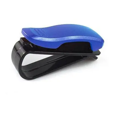 (Blue) Car Glasses Clip Card Clips Auto Vehicle Portable Eyeglassees Holder Accessories