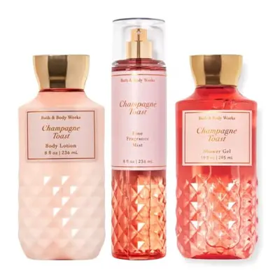 Bath & Body Works - Champagne Toast - Daily Trio - Shower Gel, Fine Fr