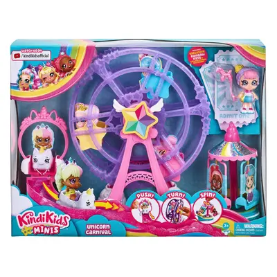 Kindi Kids Minis Rainbow Unicorn Carnival Playset