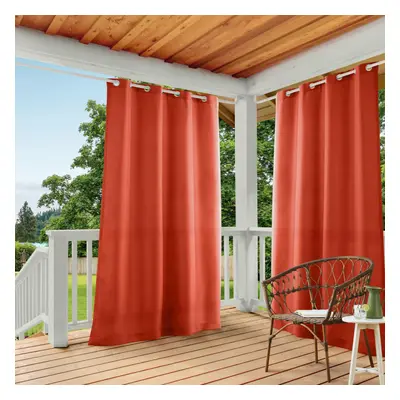 TOWN & COUNTRY BASICS Cabana Solid GT Indoor/Outdoor Light Filtering Grommet Top Curtain Panel P