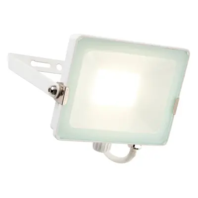 Outdoor Waterproof LED Floodlight - 30W Cool White LED - Matt White