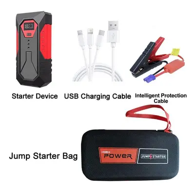 (as the picture, 6000) Portable Car Jump Starter 18000mah Power Bank Car Booster Charger 12v Sta