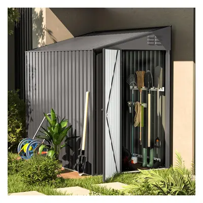 (Dark Grey) YODOLLA 214x 128cm Outdoor Lean to Storage