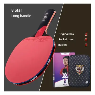 (8 Star Long Handle) Loki 7/8/9 Star Professional Ping Pong Racket Attack-loop High Sticky Table