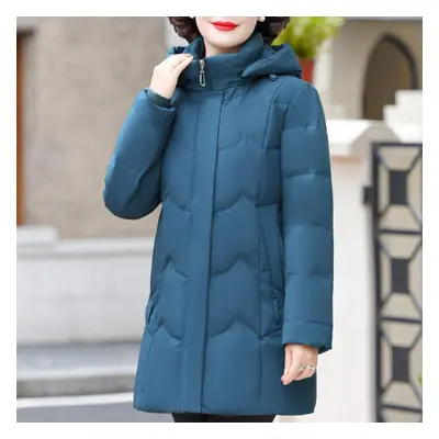 (blue, XL) Winter Feather Coats For Women New Plus Size Xl-6xl Thick Warm 90% White Duck Down Ja