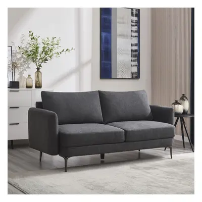 (Charcoal) SOFIA MODERN FABRIC LIVING ROOM SEATER SOFA