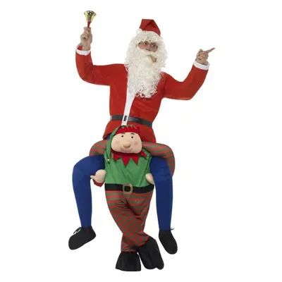 Piggyback Elf Costume, Christmas Adult Fancy Dress