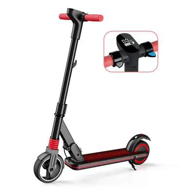 (Black) Electric Scooter for Kids and Teens, Folding E Scooter, 8KM,130W, LED Display,14km/h,2 B