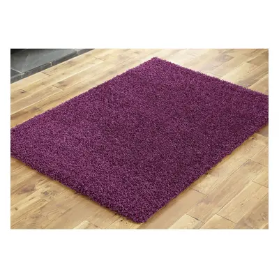 (110x160cm) LIVING ROOM THICK LARGE SHAGGY RUGS AUBERGINE PURPLE HALLWAY RUNNER RUG