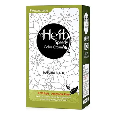 Herb Speedy PPD Free Hair Dye, Ammonia Free Hair Colour Natural Black Contains Sun Protection Od