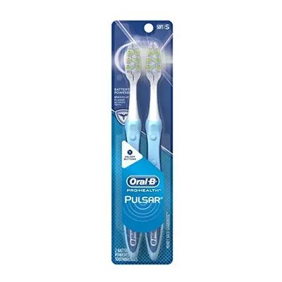 Oral-B Pulsar Soft Bristle Toothbrush Twin Pack (Colors May Vary)