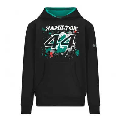 (SB) Mercedes Lewis Hamilton #44 Hooded Sweat (Black) - Kids