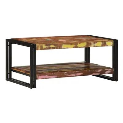 vidaXL Coffee Table Multicolour 90x50x38 cm Solid Wood Reclaimed side table