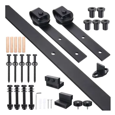 Sliding Barn Single Wood Door Hardware Roller Track Kit Antique Style