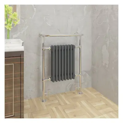 WarmeHaus Traditional Victorian 952x659mm Heated Towel Rail Bathroom Radiator Chrome & Anthracit