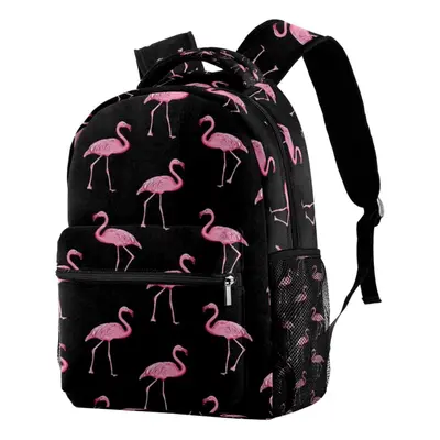 Lightweight Laptop Daypack Pink Flamingo Backpack College Schoolbag Travel Casual Rucksack for W